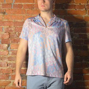 Vintage 70s Multicolored Shell/Scale Pattern Top